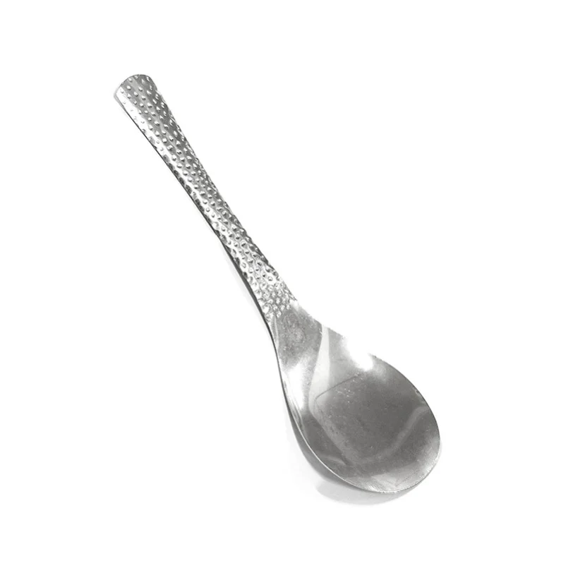 Stainless Steel Spoon Long Handle Coffee Ice Cream Stirring Meal Qme D1