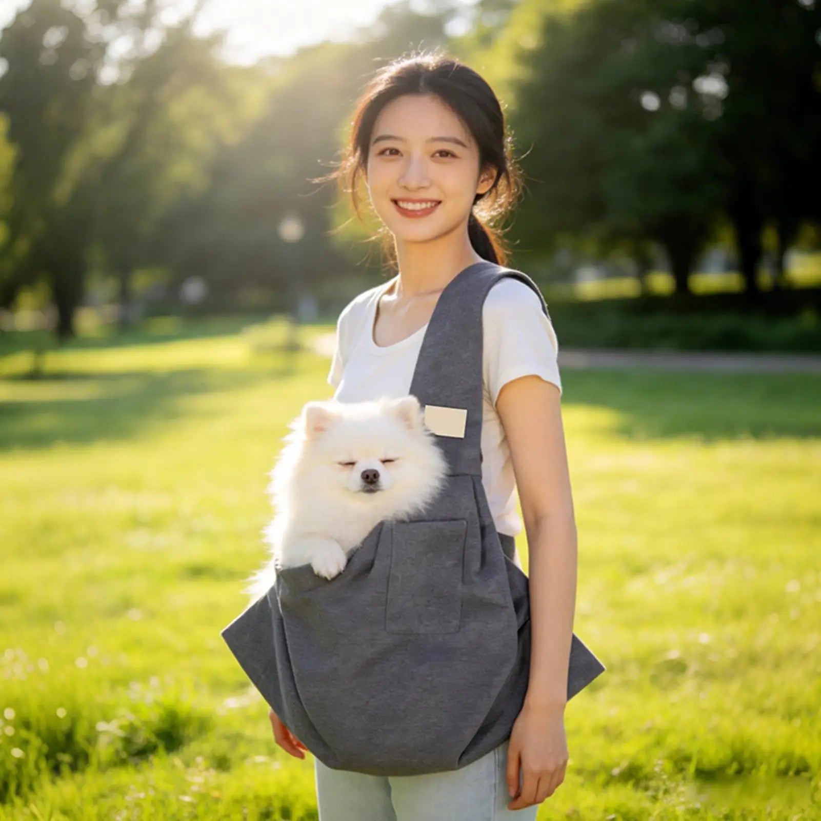 Pet Carrier Bag Breathable Portable Lightweight Carrying Sling Travel Qme