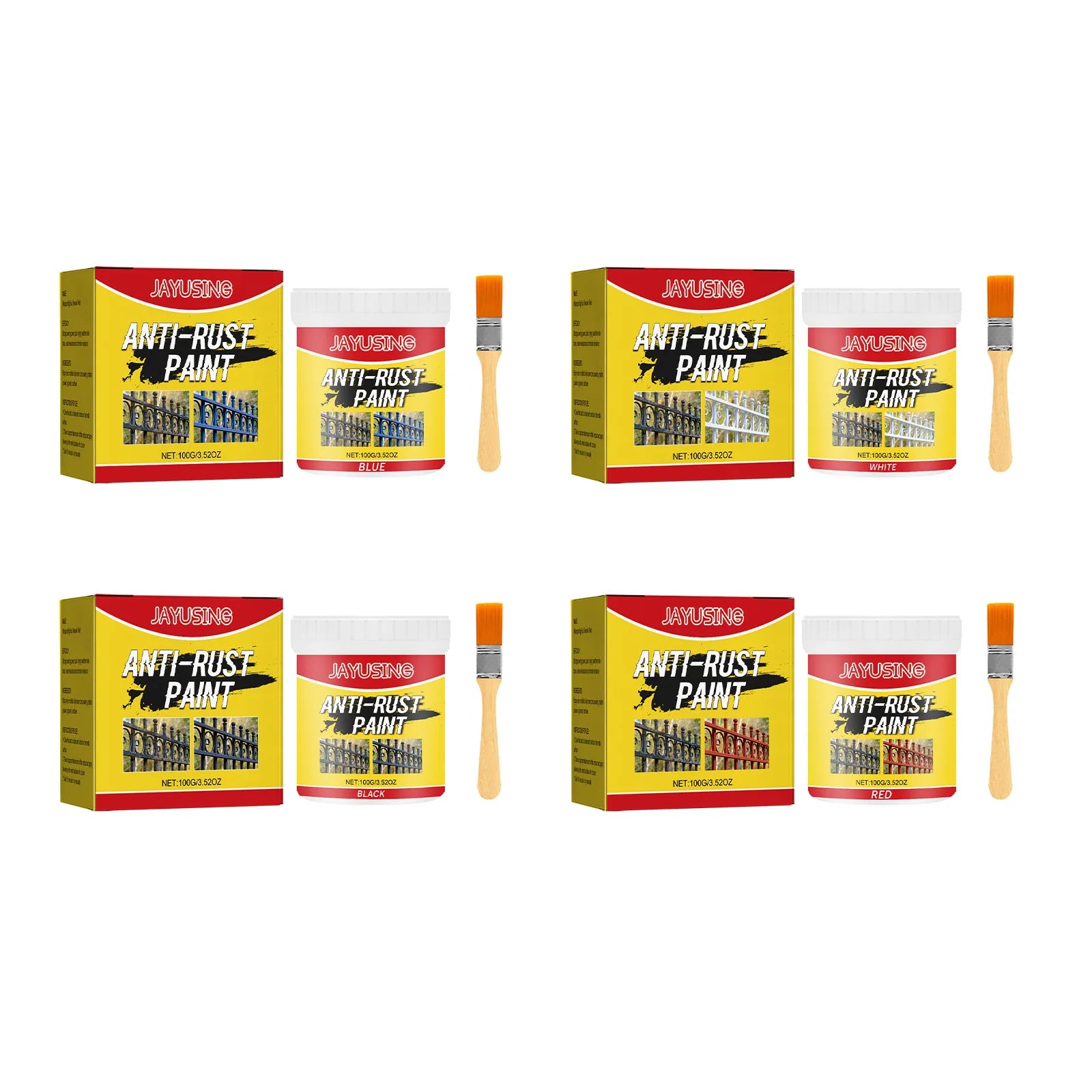 Rust Remover Paint Metal Rust Converter Water Based Metal Renovation Primer Anti Rust Protection Paste Car Rust Conversion Agent Qme