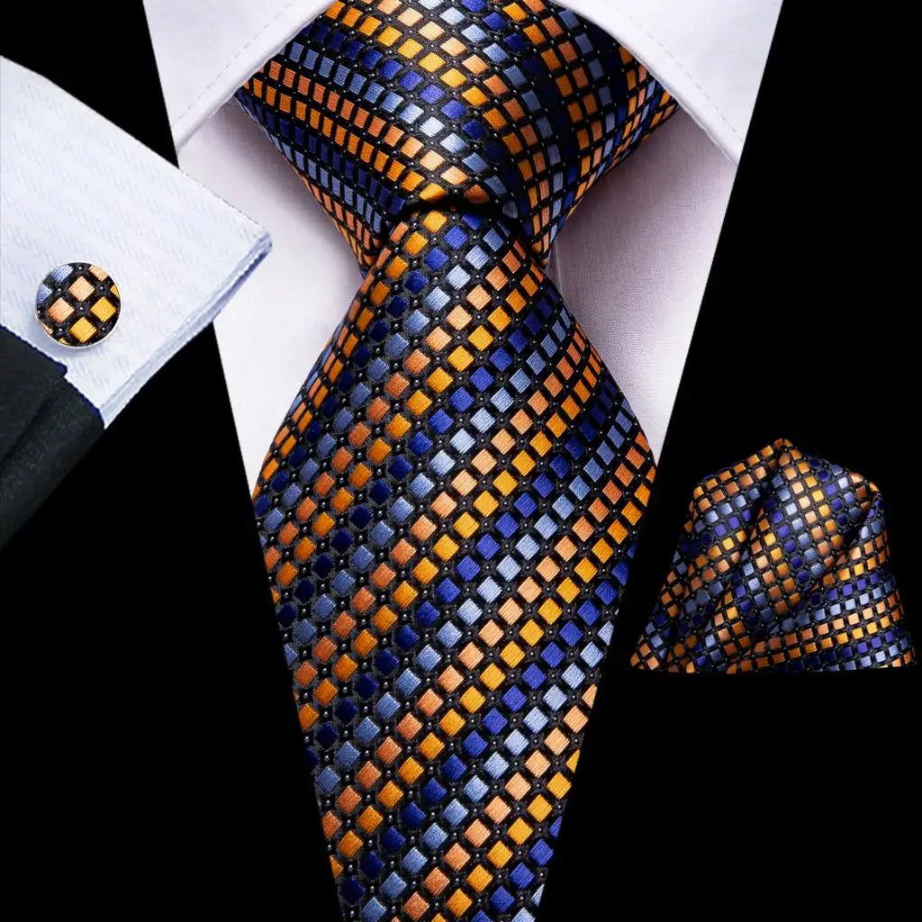 Hi-tie Striped Black White Silk Elegant Tie Men Groom Wedding Necktie Qme SN-3358