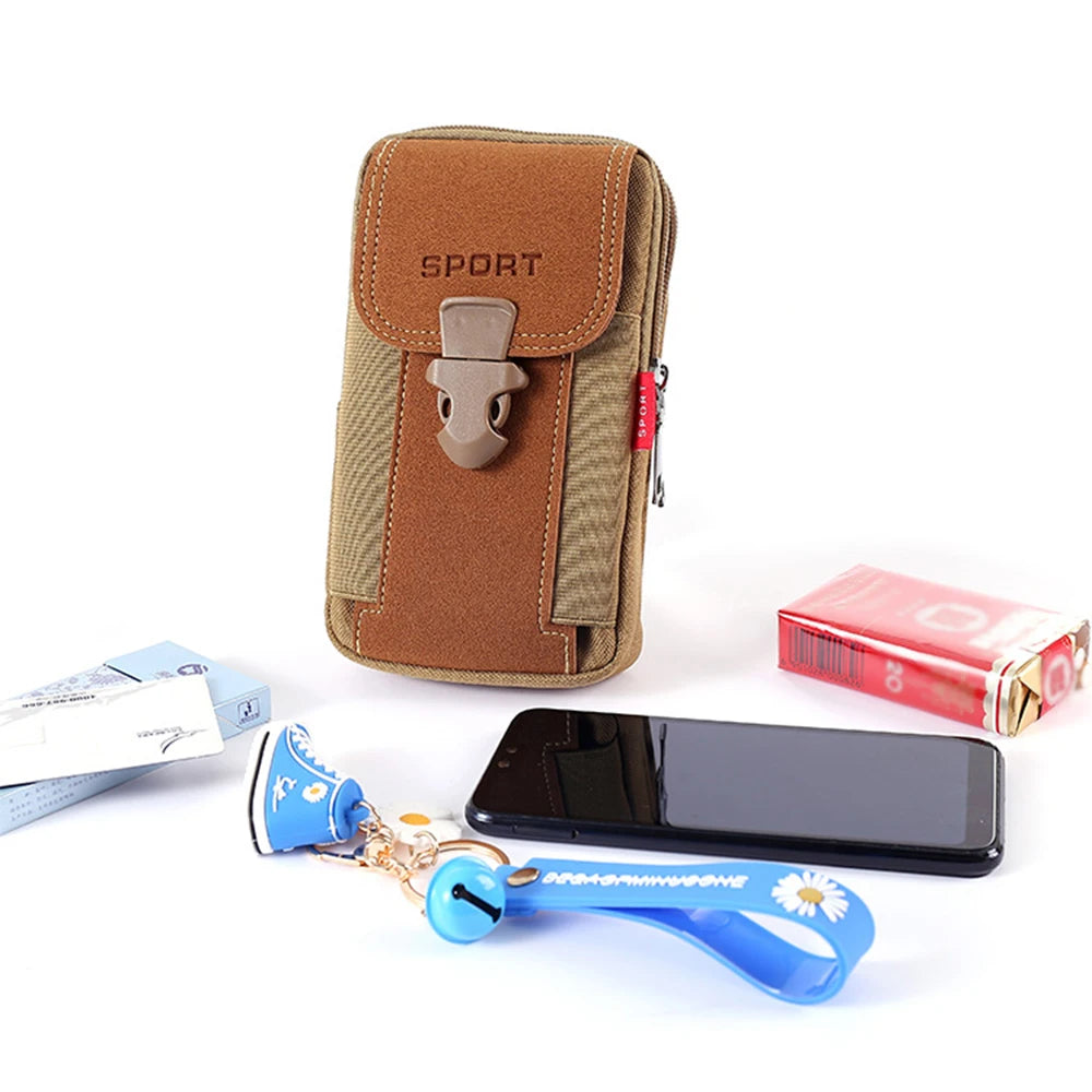 Man Belt Pouch Mobile Phone Bag Holster Bag Molle Waist Bag Pack Small Tactical Duty Belt Backpack Card Holder Qme