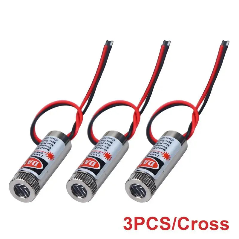 1 2 650nm 5mW Laser Diode Head Red Point Line Cross Module 5V Pointer Qme A3 3PCS