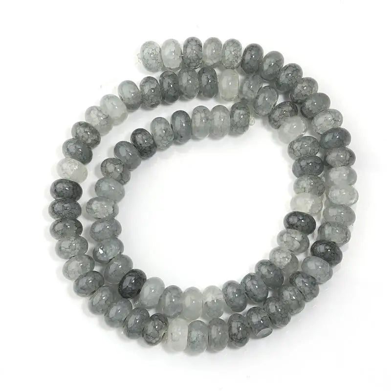 5x8mm Colorful Loose Glass Beads Abacus Flat Round Style for DIY Jewelry Making Home Craft Activities Qme A2