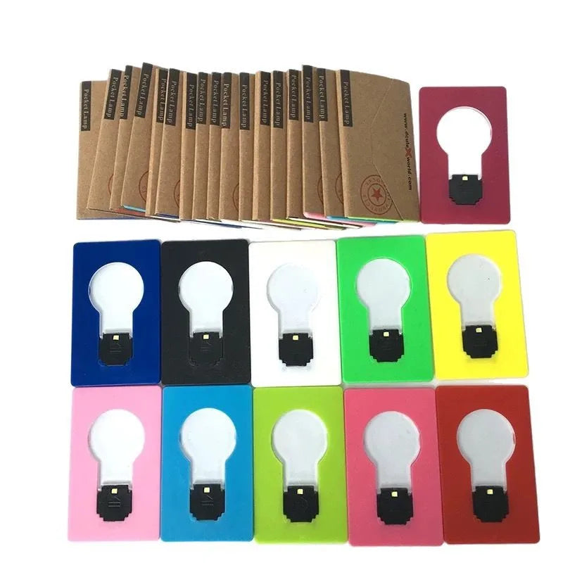 Mini Luminous Folding Card Led Reading Night Light Creative Portable Qme