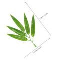 30Pcs Realistic Artificial Bamboo Leaves Reusable Plastic Faux Leaves for DIY Wreaths Garlands Floral Arrangements Restaurant Qme Light Green