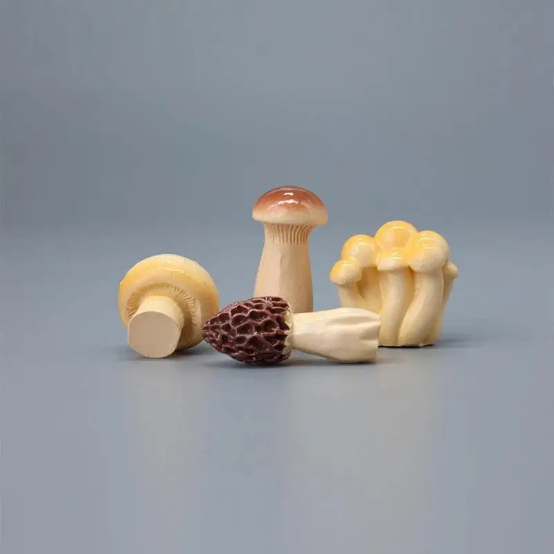 Mini Mushrooms Desk Ornament Colorful Desktop Model Indoor Outdoor Qme