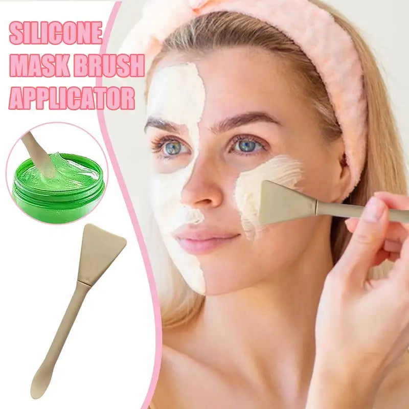 Silicone Mask Brush Double Head Skincare Spatula Face Reusable Clay Qme
