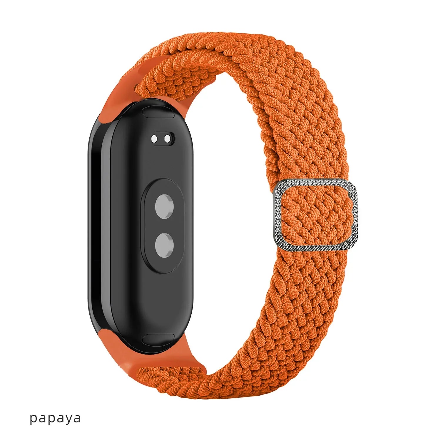 Elastic Nylon Adjustable Watchband for Xiaomi Mi Band 8 / NFC Replacement Bracelet Men Women Sport Strap Qme Papaya