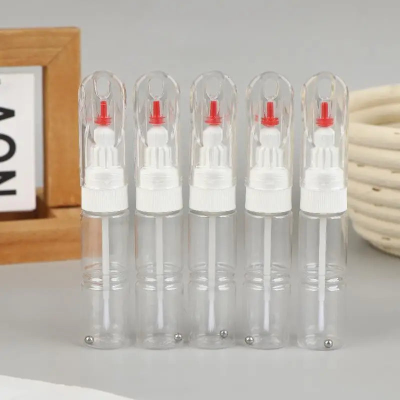 1 Needle Brush Dual-use Nail Polish Pen Empty Bottle Touch-up Paint Qme 10ml 5PCS