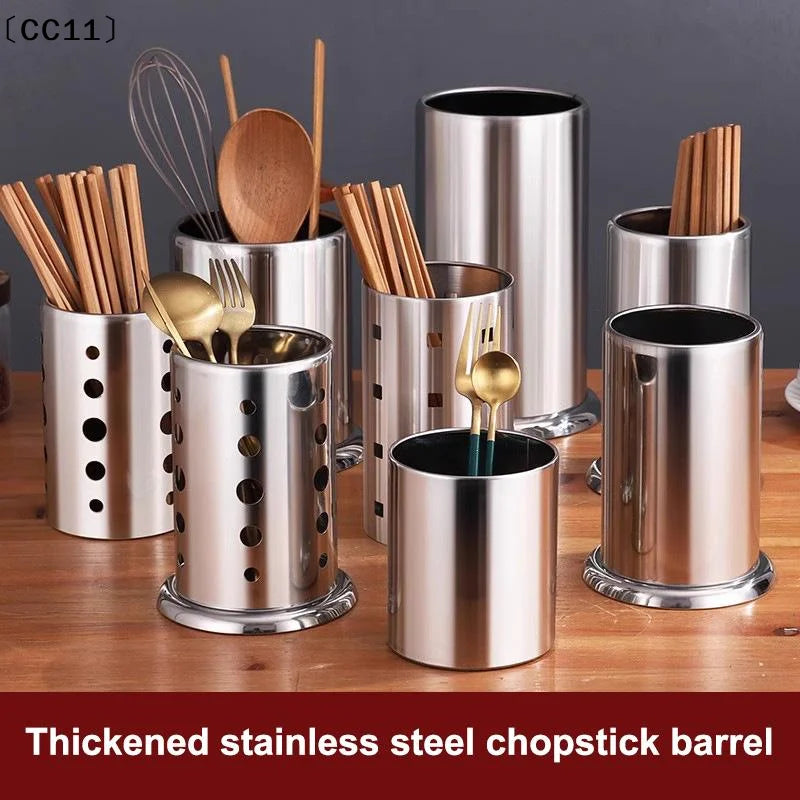 Stainless Steel Cutlery Holder Chopstick Storage Organizer Container Qme