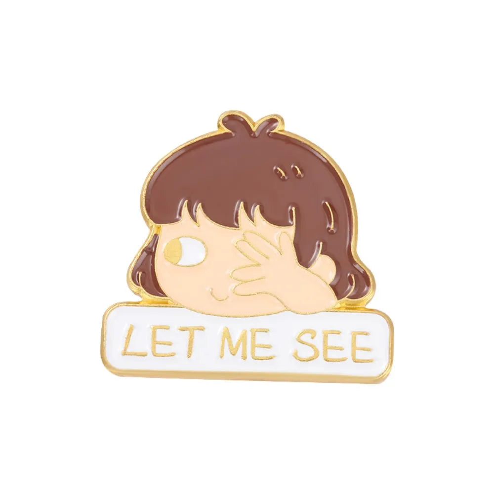 Hannibal Eat The Rude Enamel Pins Creative Character Couple Girl Let Me See Metal Badge Brooch Jewelry Gift For Children Friends Qme style 2