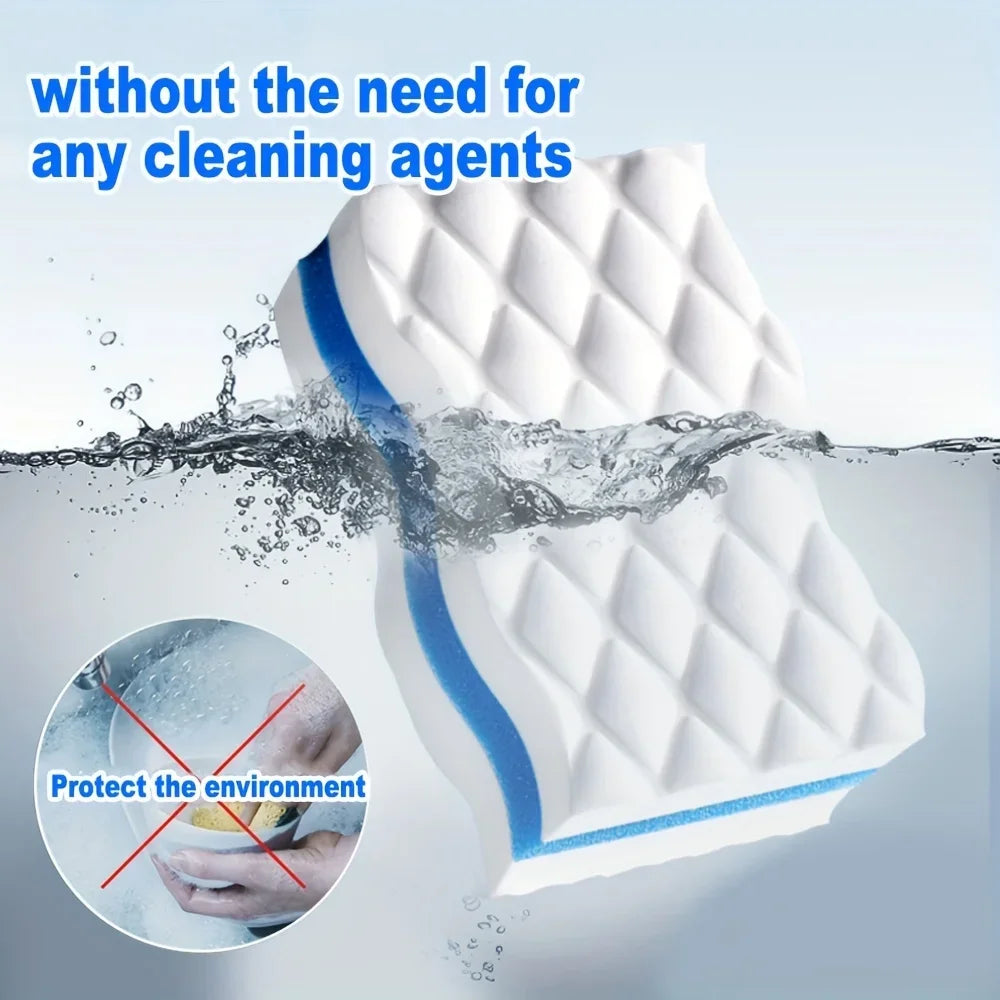Multi-layer compression Professional Nano Sponge Eraser Clean, Multi-Use, Magic Sponge Block for Effortless Cleaning in Kitchen Qme