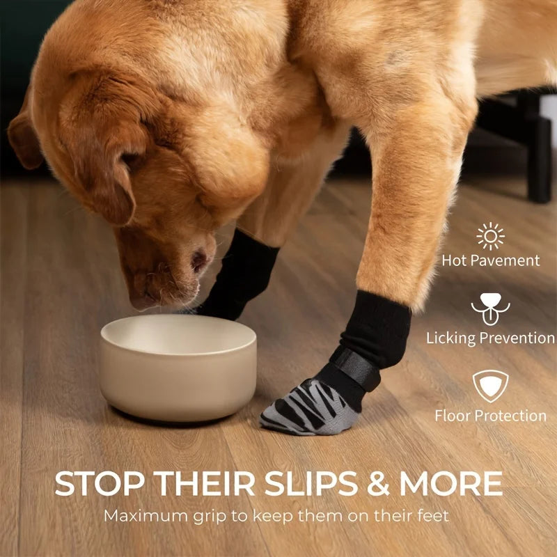 Pet waterproof and anti slip outdoor and indoor protection dog claws, suitable for small and medium-sized dogs and pet socks Qme