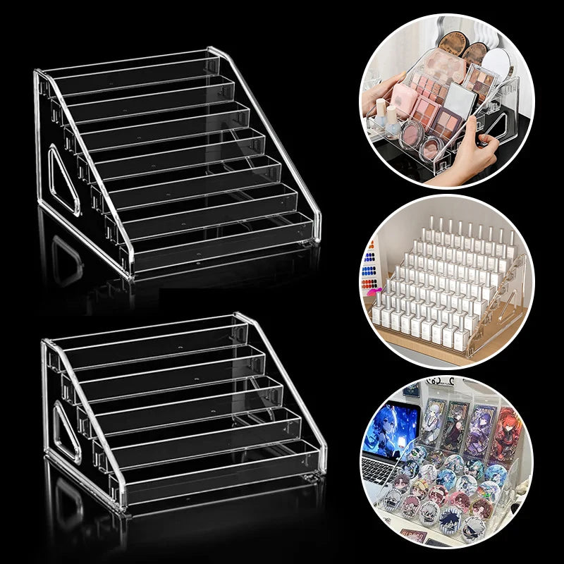 Two Dimensions Anime Characters Badge Organizer Acrylic Transparent Qme