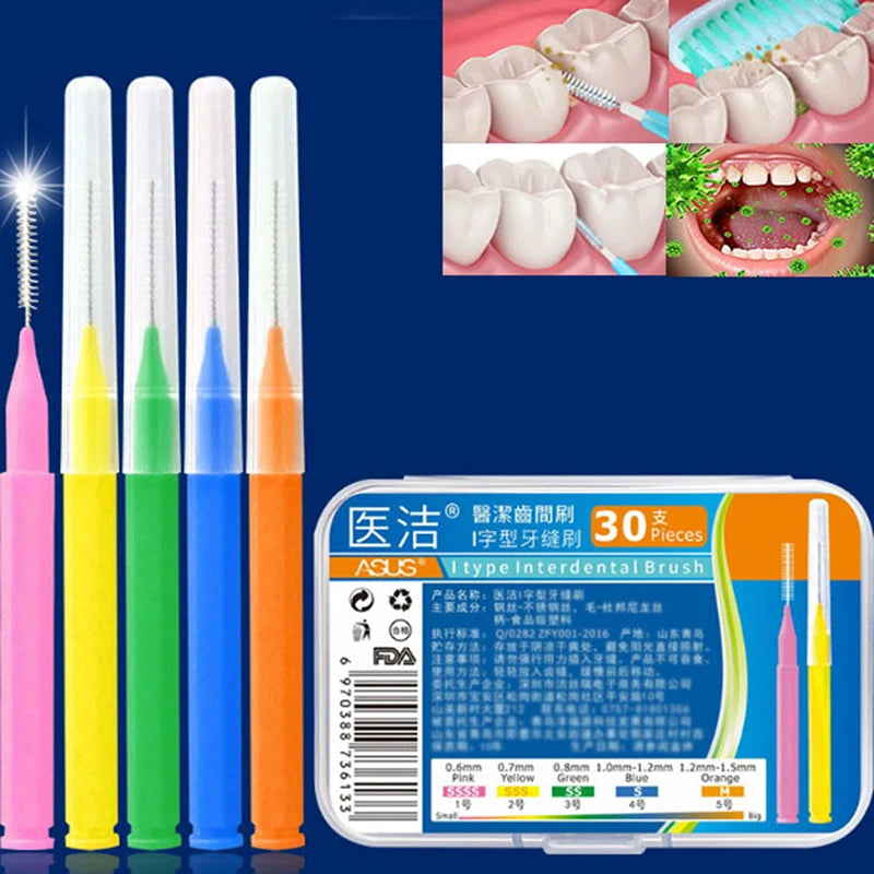 Lot Interdental Brush Dental Floss Teeth Oral Clean Hygiene Toothpick Qme