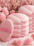 Soft Velvet Powder Puffs Round Makeup Tools Even Flawless Loose Qme 10 PCS