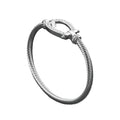 1Pcs Fashion Charm Party Jewelry Silver Geometry Zircon Open Bangle Bracelet For Woman Man Wedding Engagement Qme 1pcs