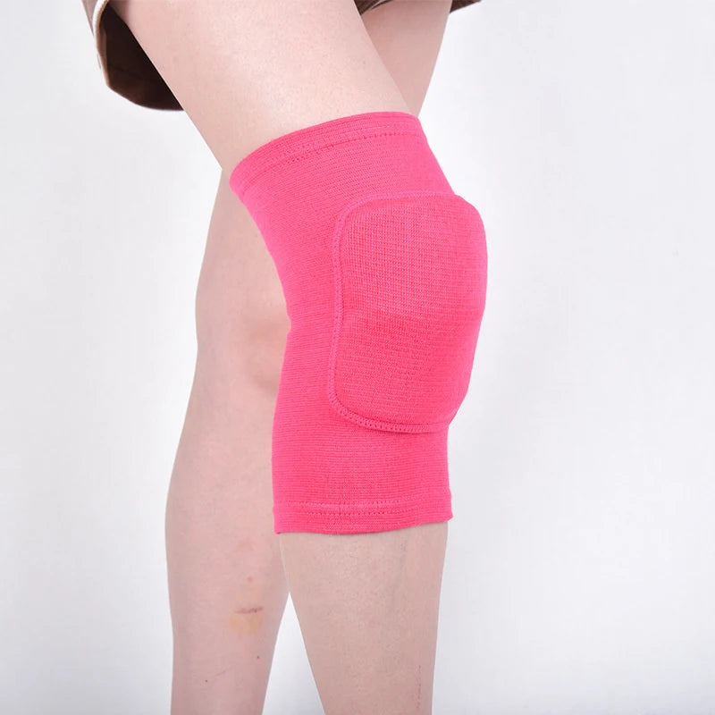 Sports Compression Knee Pads Elastic Protector Thickened Sponge Brace Qme roseo L