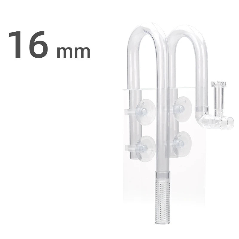 AQUAPRO Plastic Inflow Outflow Inlet Outlet Skimmer Aquarium Accessories Plant Tank Pipe Fish Water Filtro Fishbowl Set Akvarium Qme WHITE 16