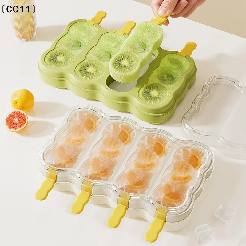 Silicone Ice Cream Molds Home Use Children Making Popsicles Cubes Qme