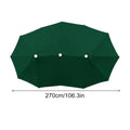Replacement Umbrella Canopy 8 86ft 12 Ribs Waterproof Double Sided Qme China Mainland green
