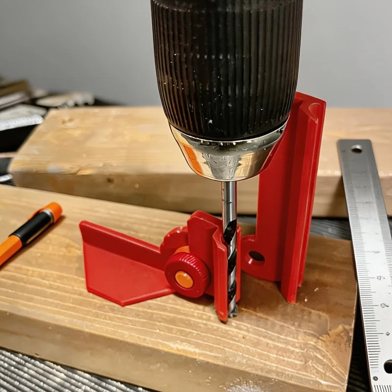 5-Angle Adjustable Drill Guide 0°30°45°60°90° Precision Positioning Drill Jig 3 Length Replaceable Portable Woodworking DIY Tool Qme