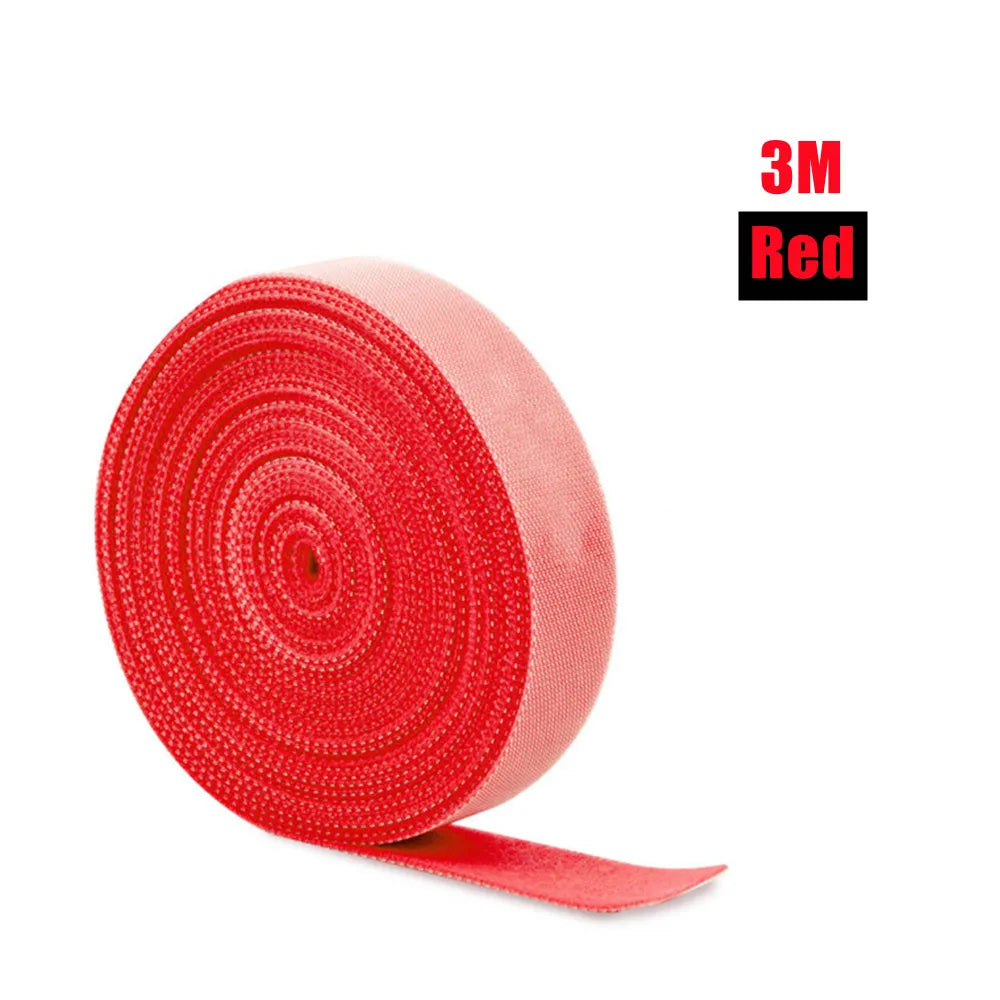 5/3/2/1/0.5m Cable Organizer USB Cable Wire Winder Clip Earphone Mouse Cables Management USB Charger Protector For Mobilephone Qme Red 3m