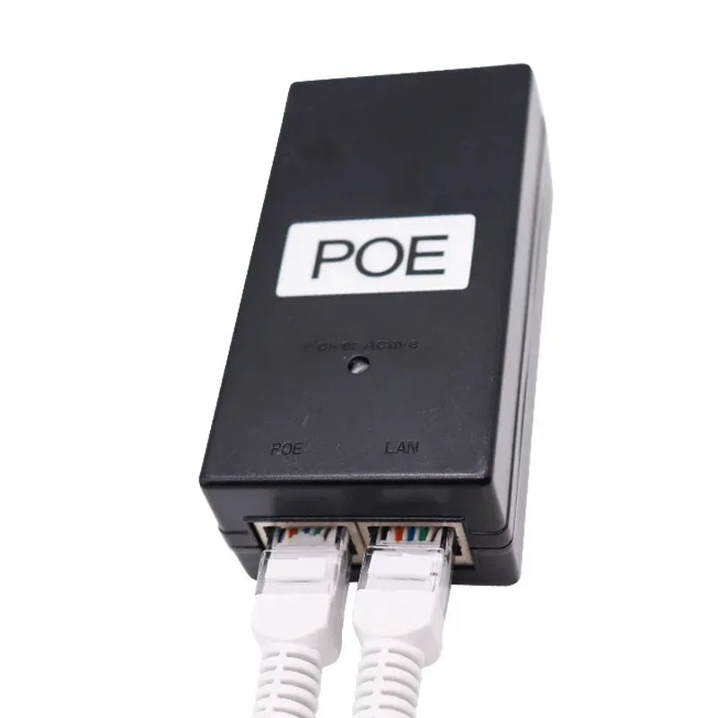 POE Power Supply DC Adapter 24V 0.5A 24W Desktop POE Power Injector Ethernet Adapter Surveillance CCTV AC/DC Adapter Accessories Qme