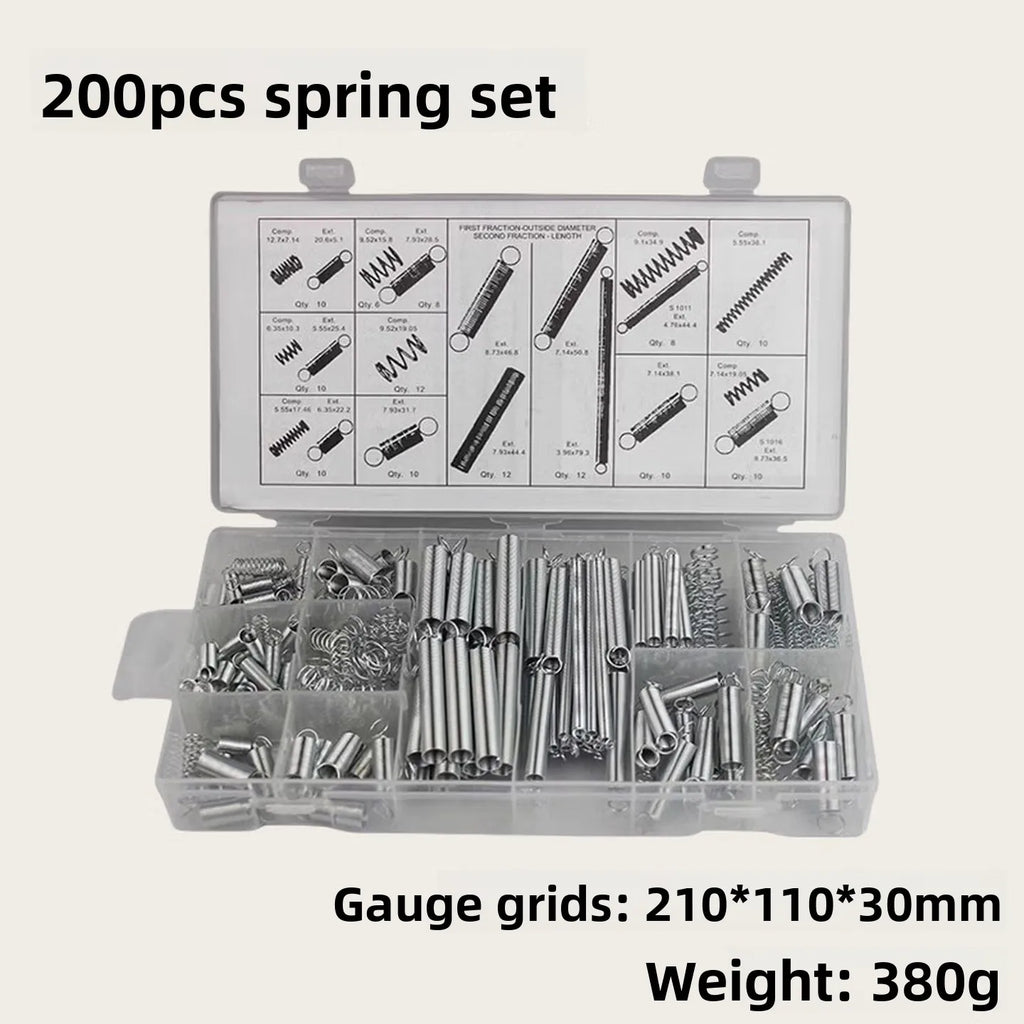 200/300PCS Stainless Steel Compression Spring Assortment Mechanical Electronics Repair DIY Hardware Tools Steel Galvanized Qme