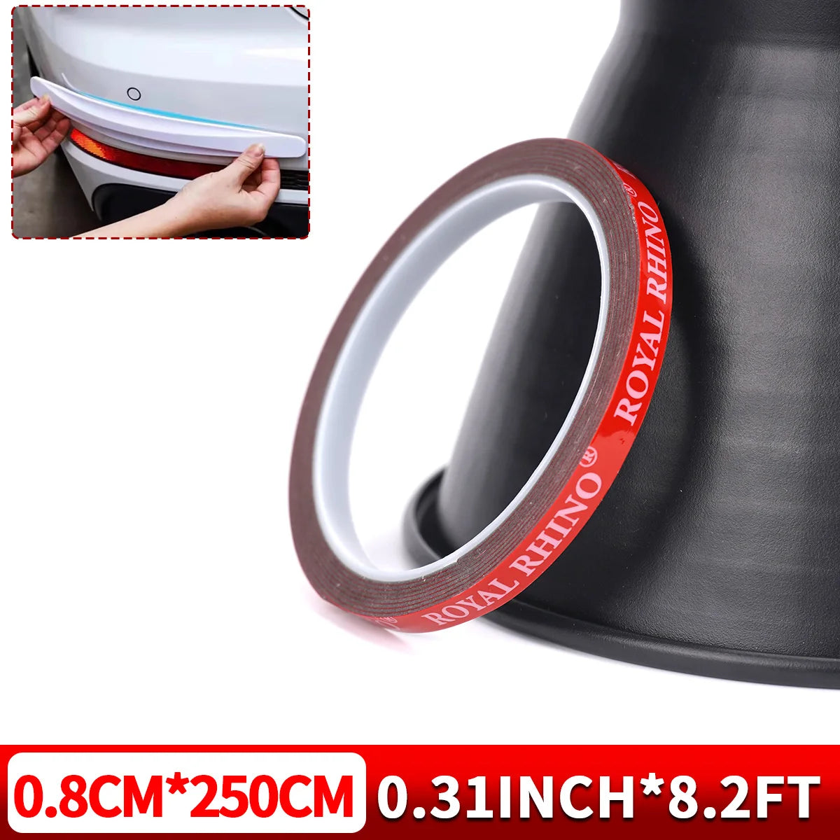 Double Sided Tape Waterproof Acrylic Foam Thicken Adhesive Tapes Heavy Duty Mounting Traceless Stickers Home Car Qme 8mmx250cm