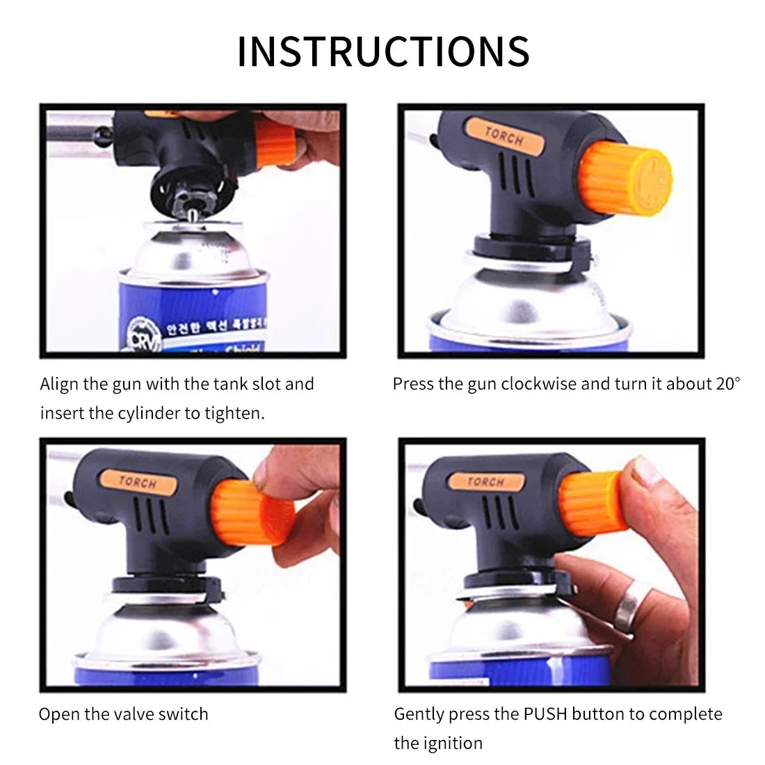 Automatic Ignition Baking Welding Tool Gas Torch Flamethrower Butane Qme