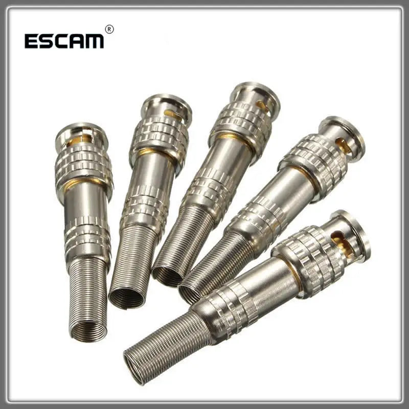 30pcs/lot BNC Male Connector RG-59 for Coaxical Cable Brass End Crimp Cable Screwing CCTV Camera BNC connector by ESCAM BNC01 Qme