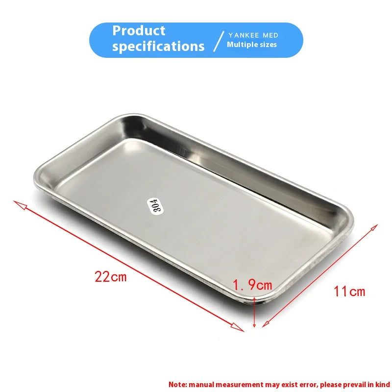 304 Stainless Steel Dental Tray Hospital Oral Instruments Storage Qme