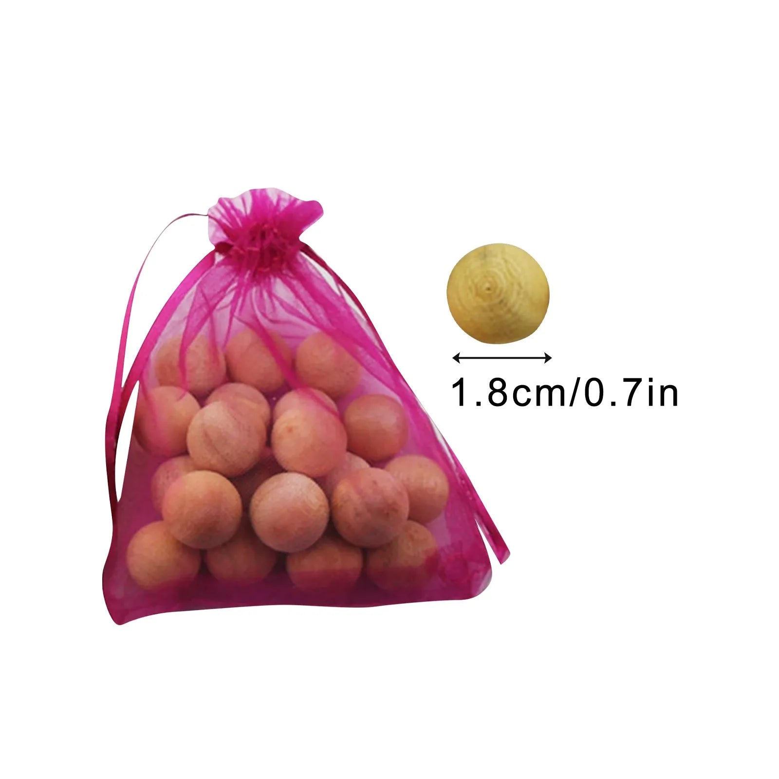 20/40/60pcs Natural Cedar Wood Balls Camphor Wood Balls Moth Repellent for Drawers Storage Boxes Odor-proof Moisture-Proof Bars Qme
