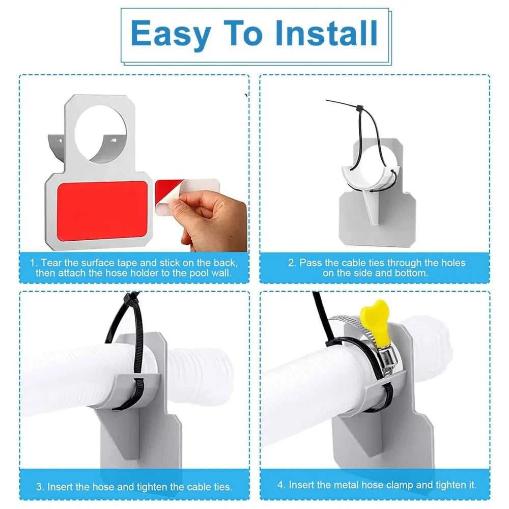 Swimming Pool Pipe Holder 30-37mm Water Pipe Drainage Pipe Mount Supports for Preventing Pipes Sagging Swimming Pool Accessories Qme