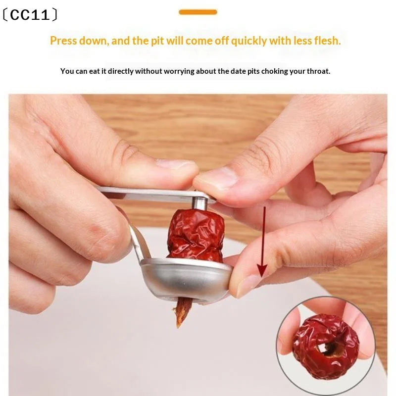 Stainless Steel Red Date Pitter Tool Seed Corer Kitchen GadgetCC11 Qme
