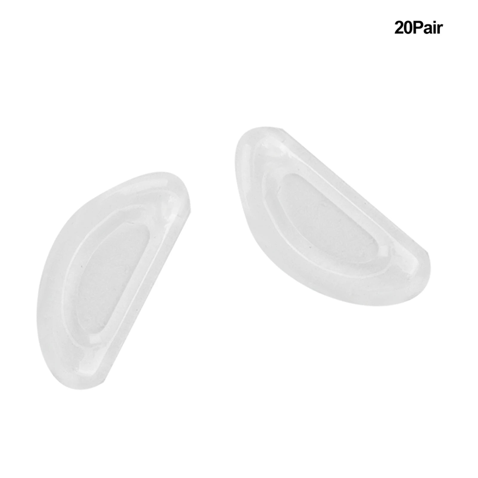 Glasses Accessories 20 Pairs Mini Glasses Nose Pads Silicone Non-Slip Nose Pads for Eyeglasses Sunglasses (Transparent white) Qme WHITE