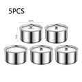 1 3 Stainless Steel Steamed Egg Bowl Ramen Rice Fruit Salad Stew Qme 5PCS