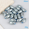 Alloy Hollow Olive Fishing Sinkers3 4 6 8 10 12 Wax Coating Weight Qme 20g