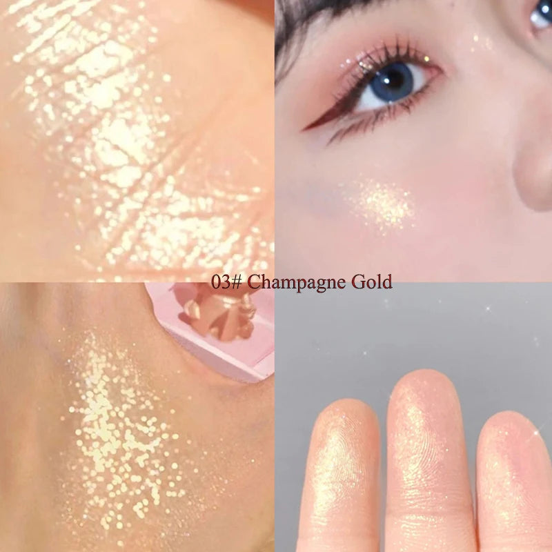 Highlighter Makeup Palette Glitter Face Body Cheek Diamond Shimmer Qme 03