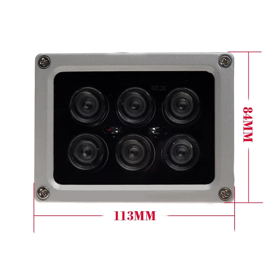 ESCAM CCTV LEDS IR illuminator infrared lamp 6pcs Array Led IR Outdoor Waterproof Night Vision CCTV Fill Light for CCTV Camera Qme