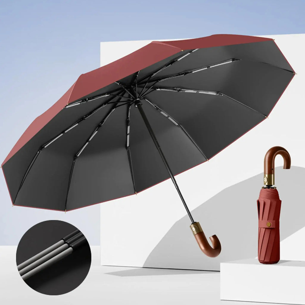 Automatic Umbrella Sun Protection Windproof Foldable Travel Women Men Qme