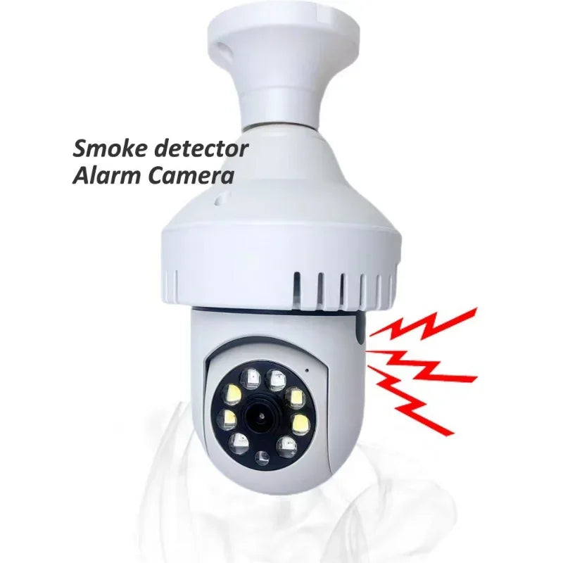 3-in-1 monitoring smoke alarm camera indoor video monitoring, 360-degree perspective, security protection camera TUYA control Qme