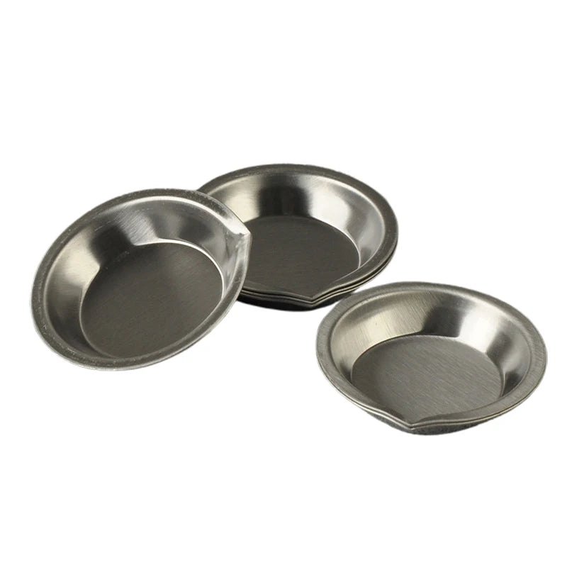 Makeup Palette Stainless Steel Small Round Paint Tray Artist Qme