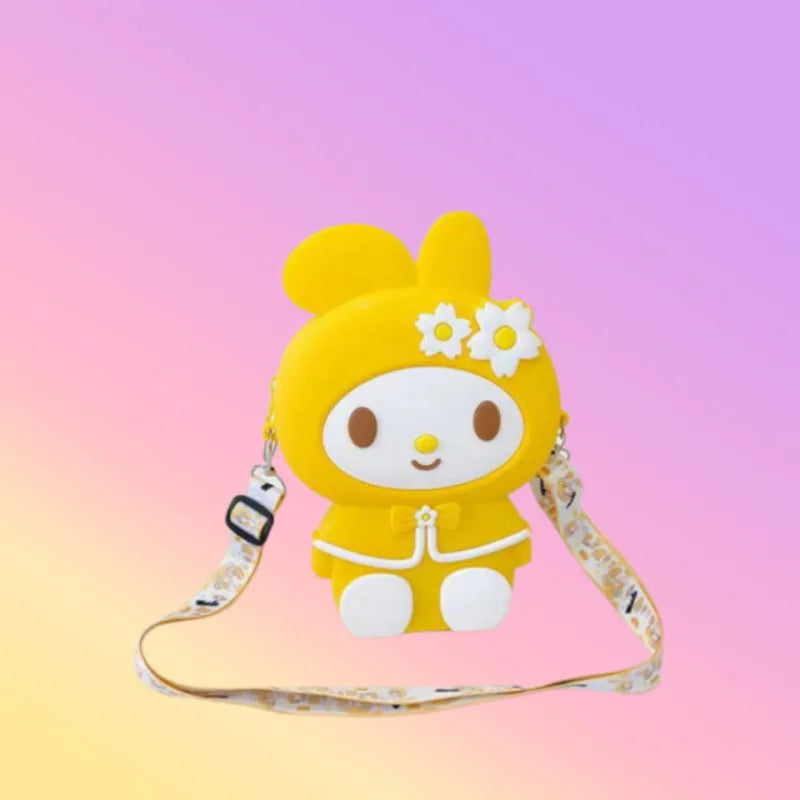 Melody Cartoon Coin Purse Cute, Instagram-Style Fashion Bag for Students Street Style Silicone Crossbody Bag with Toy Design Qme 5