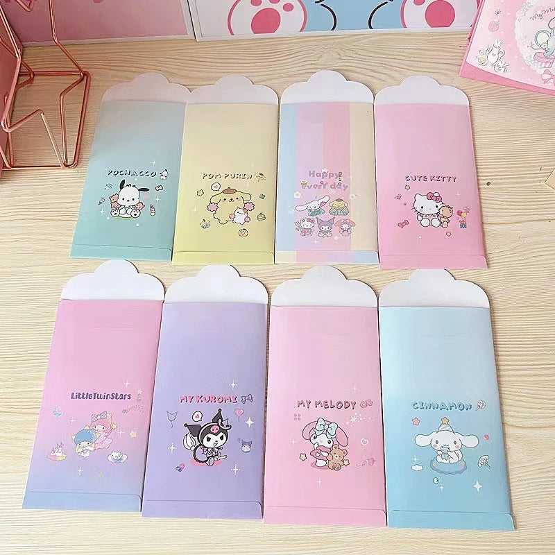 Hello Kitty Kuromi Red Envelope Pouch Cute, Cartoon-Style, Creative, and Trendy Storage Pouch Qme