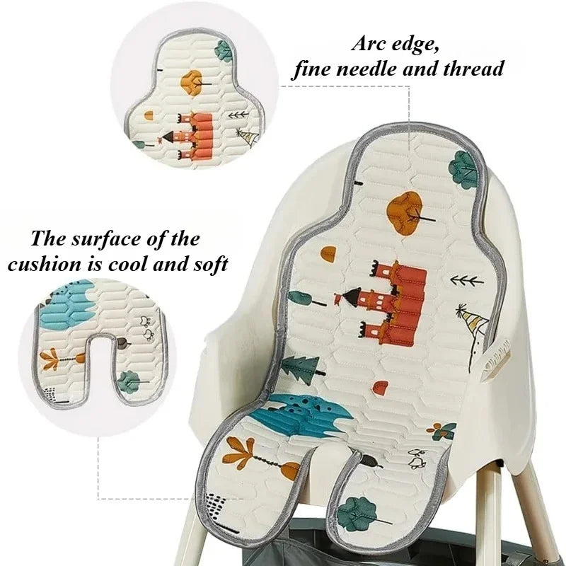 Summer Baby Stroller Cool Mat Baby Stroller Latex Cool Mat Children's Safety Seat Car Ice Feeling Mat Baby Sitting Chair Cushion Qme