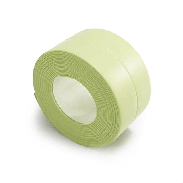 Kitchen Bathroom Wall Sealing Tape Waterproof And Mildew Tile Crack Repair Self Adhesive Waterproof Wall Sticker Sink Edge Tape Qme Green 3.2MX 2.2CM
