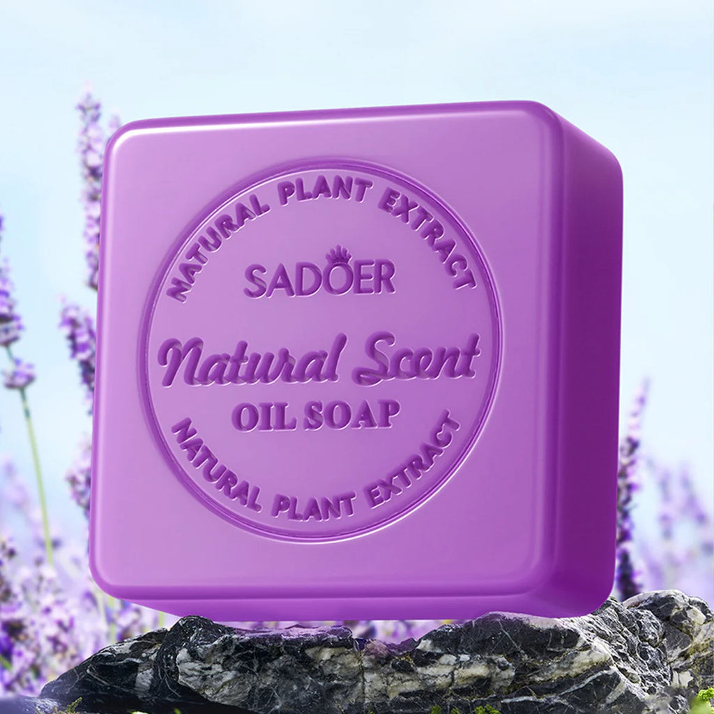 Lavender Essential Oil Soap Handmade Facial Cleansing Bath Deep Skin Qme
