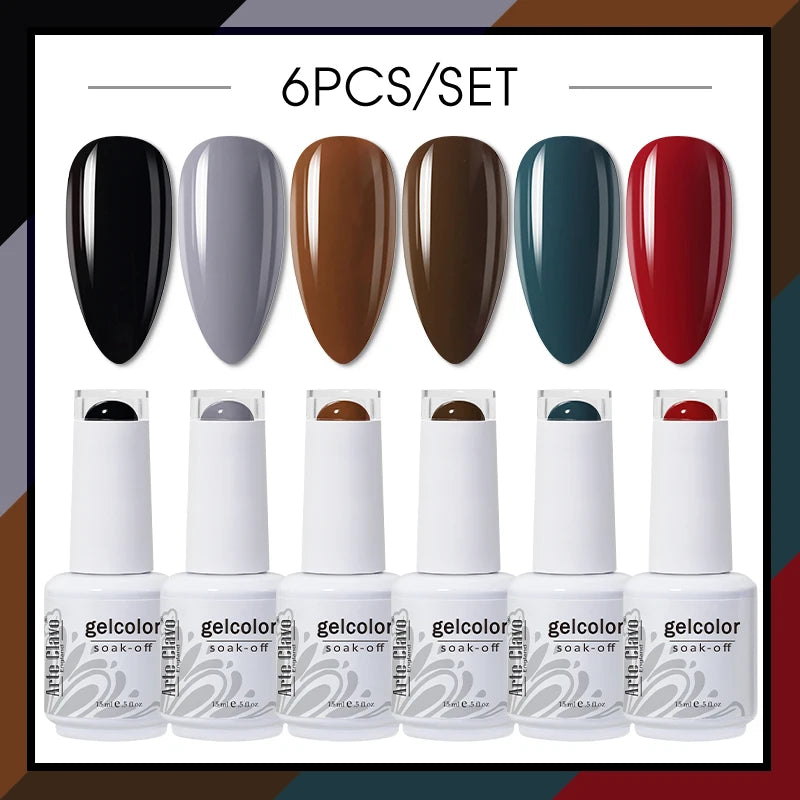 Arte Clavo Glitter Semi Permanent Nail Art LED UV Gel Polish Sparkly